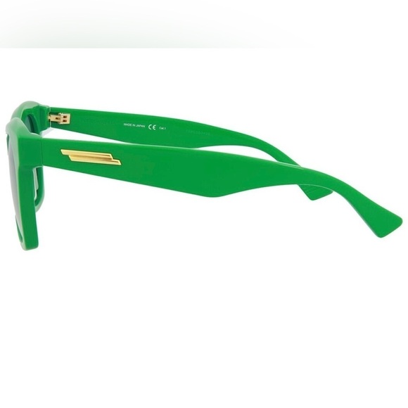 NEW Bottega Veneta Green Unisex 54mm Square Sunglasses